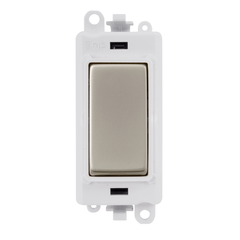Click GridPro 20AX Double Pole Switch Module - Polar White - Pearl Nickel – GM2018PWPN