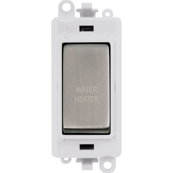 Click GridPro 20AX Double Pole Switch Module - Polar White - Stainless Steel - Water Heater – GM2018PWSS-WH