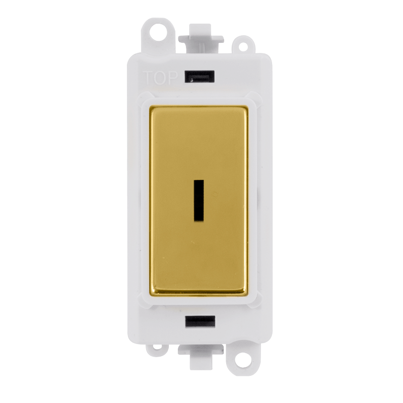Click GridPro 20AX Intermediate Keyswitch Module - White - Polished Brass – GM2029PWBR