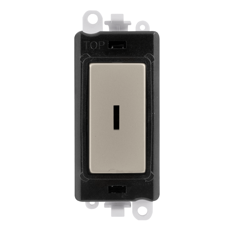 Click GridPro 20AX Double Pole Keyswitch Module - Black - Pearl Nickel – GM2046BKPN