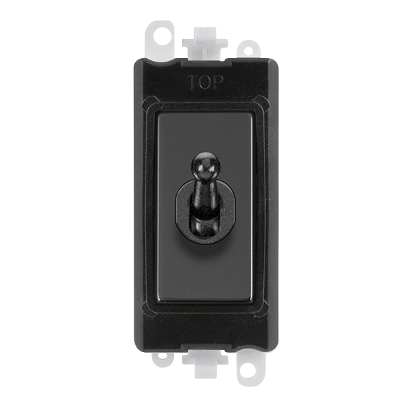 Click GridPro 20AX Double Pole Toggle Switch Module - Black - Black Nickel – GM209018BKBN