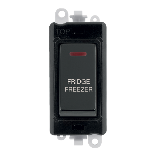 Click GridPro 20AX Double Pole Switch With LED Module - Black - Black Nickel - Fridge Freezer – GM2218BKBN-FF