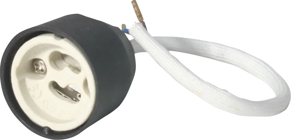 Knightsbridge GU10 Lampholder 260mm length silicon impregnated over sheathed cable – LH02