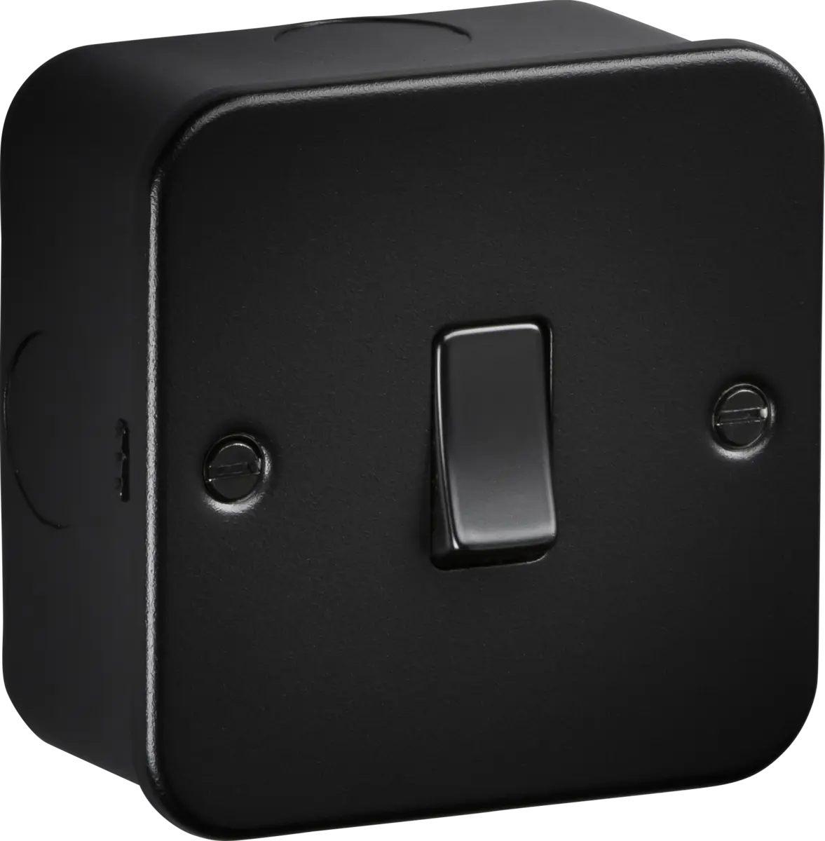 Knightsbridge Metal Clad Black 10AX 1G 2-way Switch – M2000TB Knightsbridge