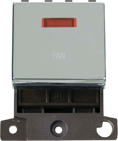 Click MiniGrid 20A DP INGT SW+NEON CH "FAN" – MD023CH-FN