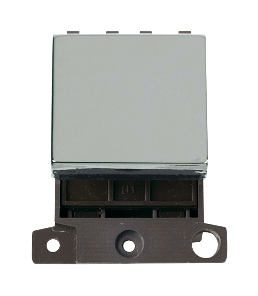 Click MiniGrid 32A DP Ingot Switch Module - Chrome – MD032CH