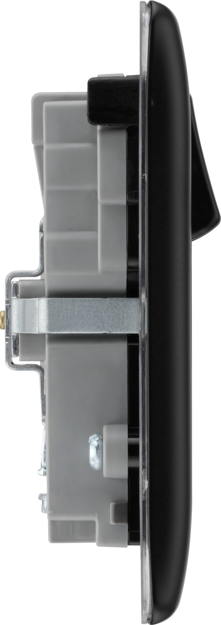 BG Nexus Metal USB USBC 45W Double Socket in Matt Black NFB22UAC45B