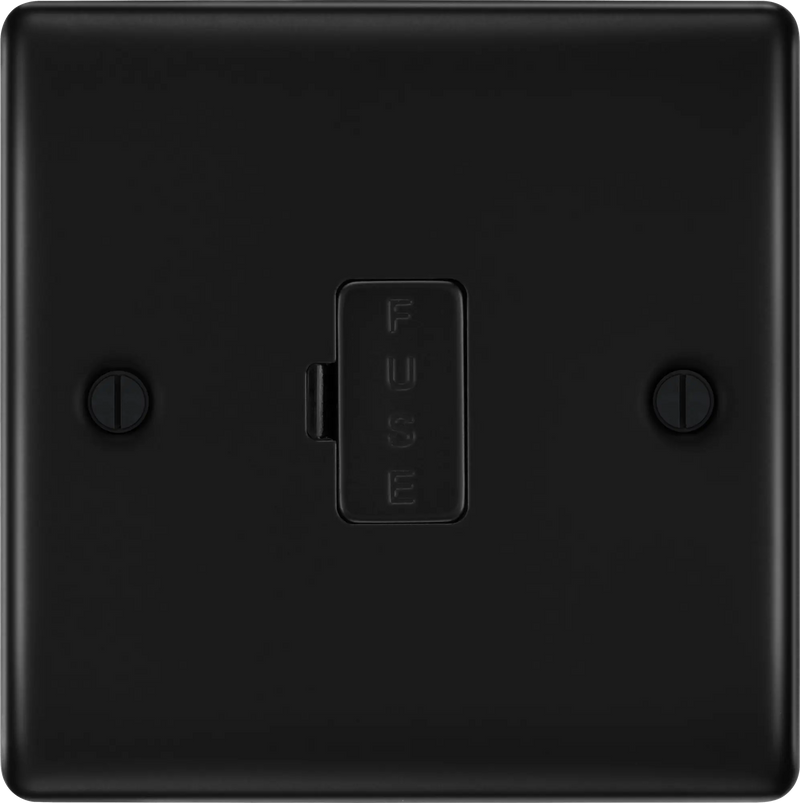 BG Nexus Metal Un-Switched Fused Spur in Matt Black