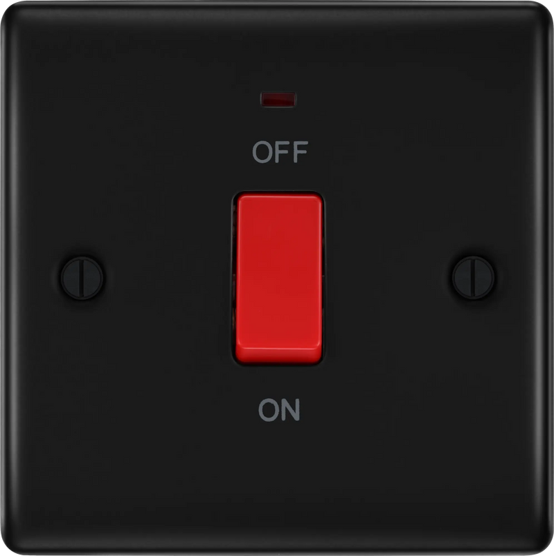 BG Nexus Metal 45 Amp Small DP Switch with Neon in Matt Black
