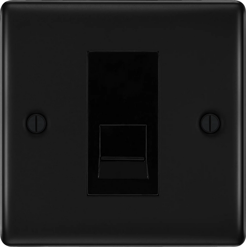 BG Nexus Metal Slave Telephone Point in Matt Black
