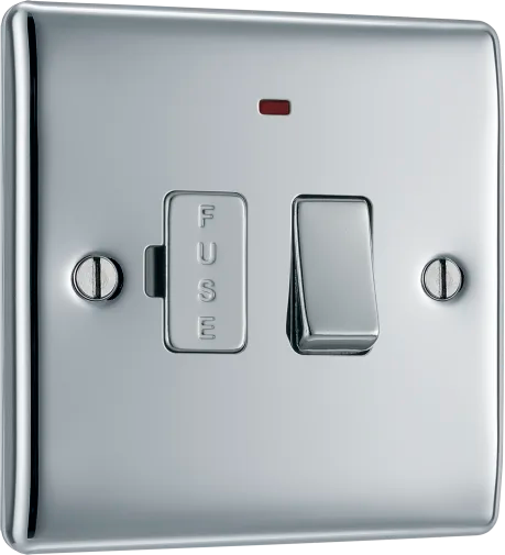 BG Nexus Metal Switched Fused Spur with Neon in Polished Chrome - NPC52-01