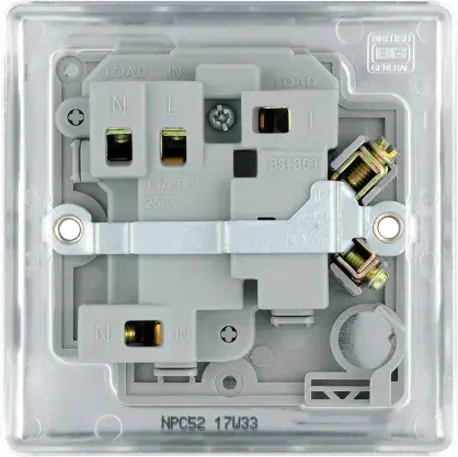 BG Nexus Metal Switched Fused Spur with Neon in Polished Chrome - NPC52-01 BG (British General)