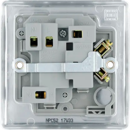 BG Nexus Metal Switched Fused Spur with Neon in Polished Chrome - NPC52-01