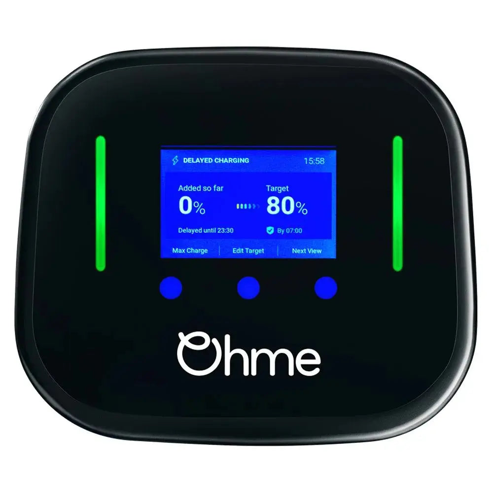 Ohme Home Pro 7.4kW Smart EV Charger | Tethered 5m Type 2 | Black | OHME0002GB002