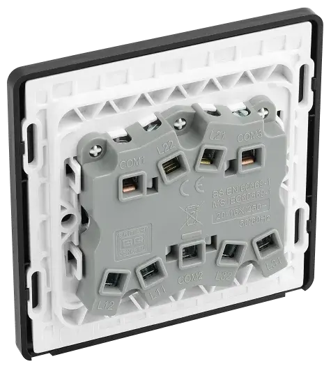 BG Evolve Satin Brass Screwless Triple Light Switch PCDSB43B BG (British General)