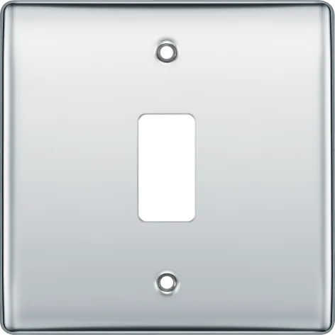 BG RNPC1 Polished Chrome 1 Gang Front Cover Plate
