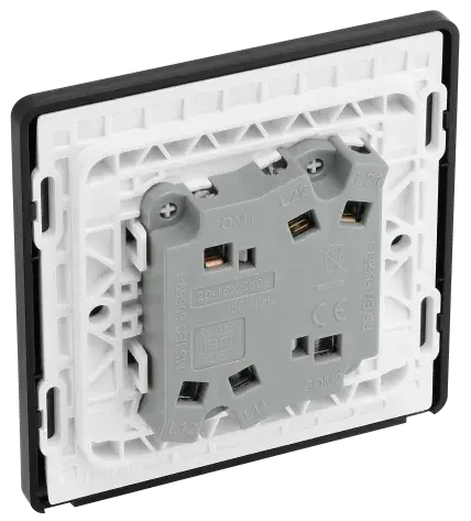 BG Evolve Matt Blue Screwless Double Light Switch PCDDB42B BG (British General)