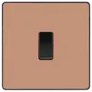 BG Evolve Polished Copper Screwless Single Light Switch PCDCP12B