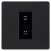 BG Evolve Matt Black Screwless Single Secondary Touch Dimmer Switch PCDMBTDS1B