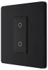 BG Evolve Matt Black Screwless Single Secondary Touch Dimmer Switch PCDMBTDS1B