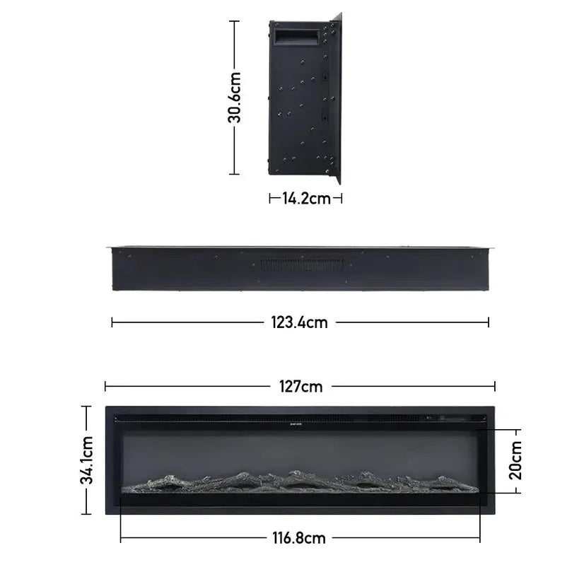 40/50/60/70/80 Inch Electric Fireplace 12 Colour LED Flame Effect Heater With Remote Control HoFeny