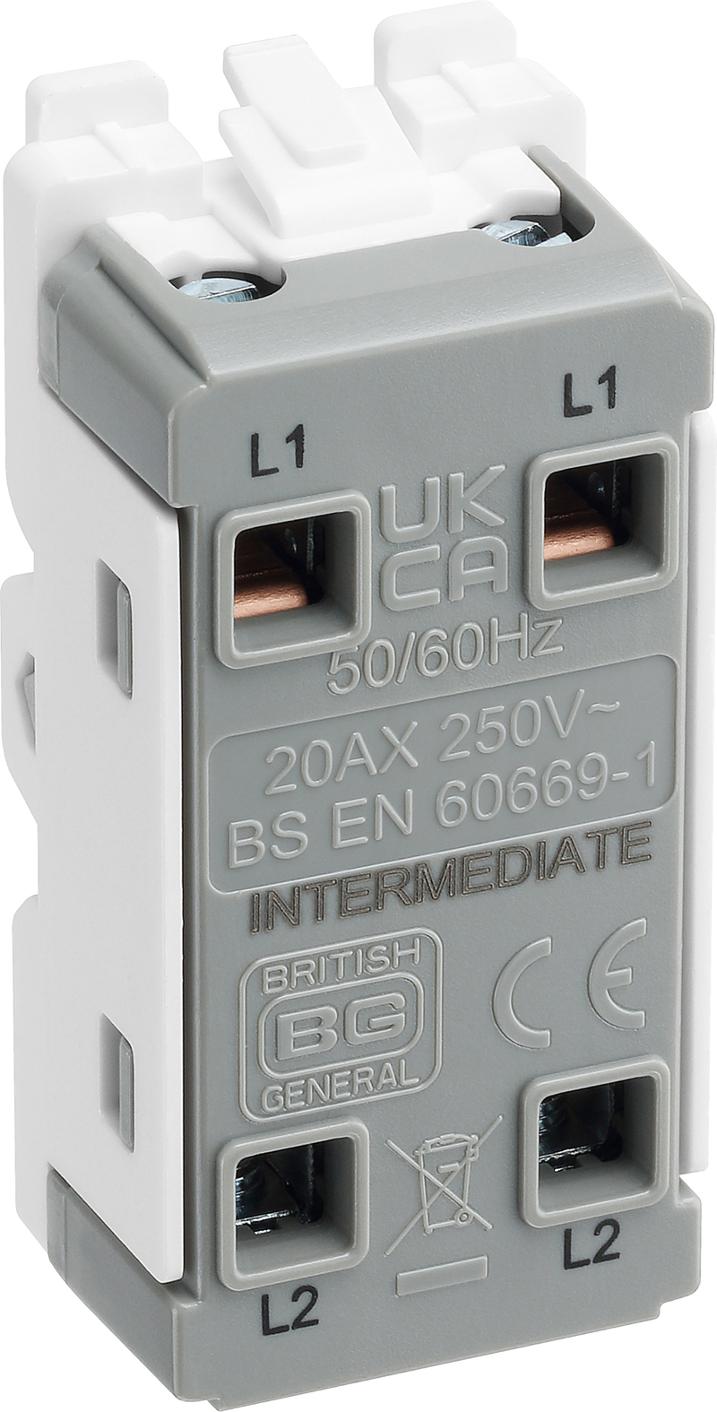 BG RBS13 Brushed Steel Intermediate Light Switch 20 Amp Grid Switch