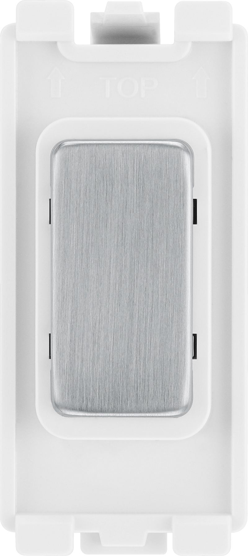 BG RBSBLNK Brushed Steel Grid Blank Switch