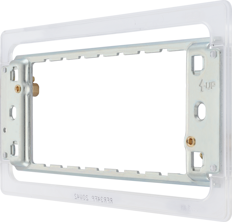 BG RFR34FP Screwless 3 & 4 Gang Grid Yoke Mounting Frame