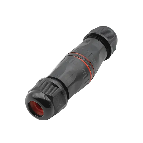 Unicrimp QOE3032BLK Q-Nect 3 Pole 2 Way 32A IP68 Inline Connector