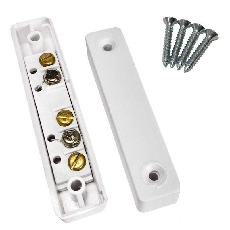 Burglar Alarm Door Contacts White Surface Magnetic 5 Terminal Contact Type