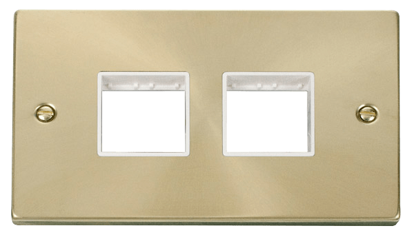 Click MiniGrid 2 Gang Plate (2 x 2) Aperture - White – VPSB404WH
