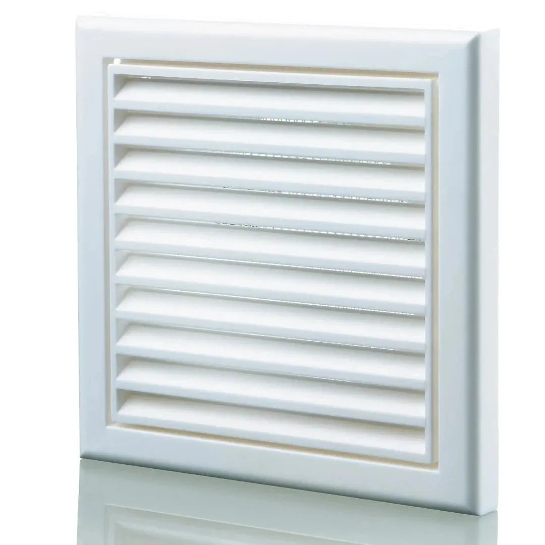 4" Louvred Wall Vent Grille Cover Fixed Blade Air Vent Extractor Fan Duct