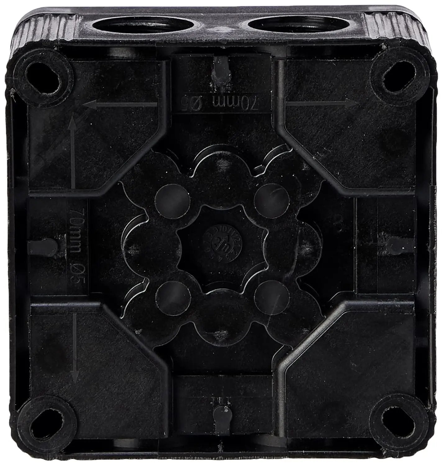 Wiska COMBI 308 Black Waterproof Junction Box IP66 (85×85×51mm) Wiska