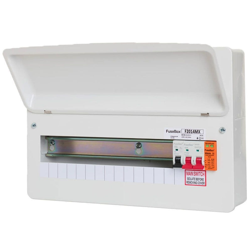 Fusebox F2014MX 14 Way Consumer Unit Surge Protection With 100A Isolator & SPD