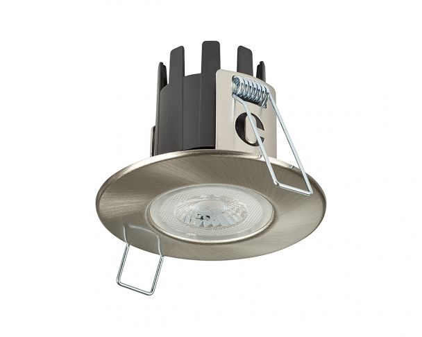 Collingwood H2 Lite 3000K LED Fire Rated Dimmable Downlight with Satin Brushed Steel Bezel (Please Register Online for Full Warranty)