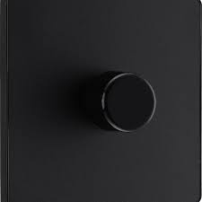 BG Evolve Matt Black Screwless Single Trailing Edge Dimmer Switch PCDMB81B