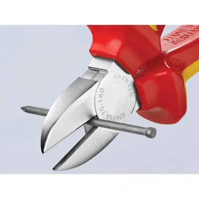 Knipex 70 06 180  Diagonal Cutter Insulated with Multi-Component Grips VDE-Tested Chrome-Plated 180mm Knipex