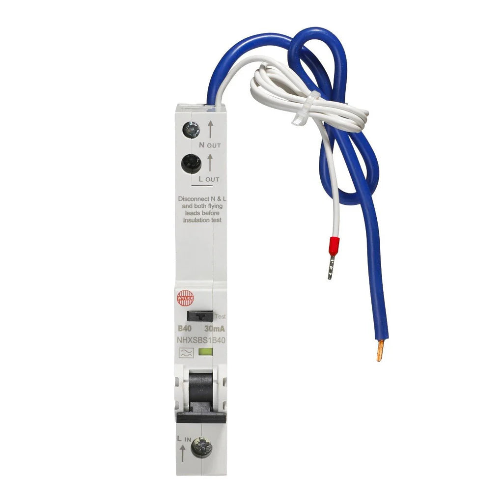 Wylex NHXSBS1B40 40A 30mA Single Pole Wylex
