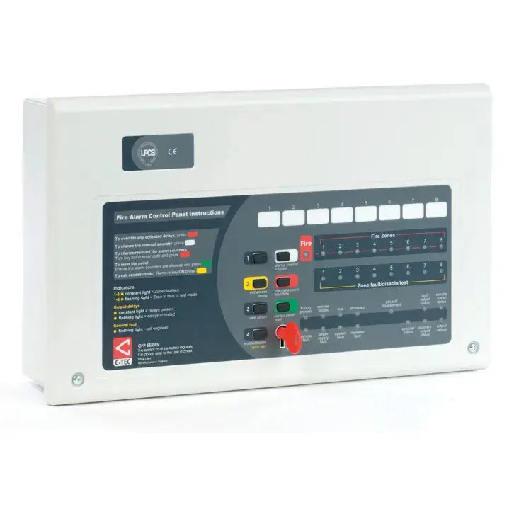 C-TEC CFP Conventional Fire Alarm Panel | 2, 4, or 8 Zone C-TEC