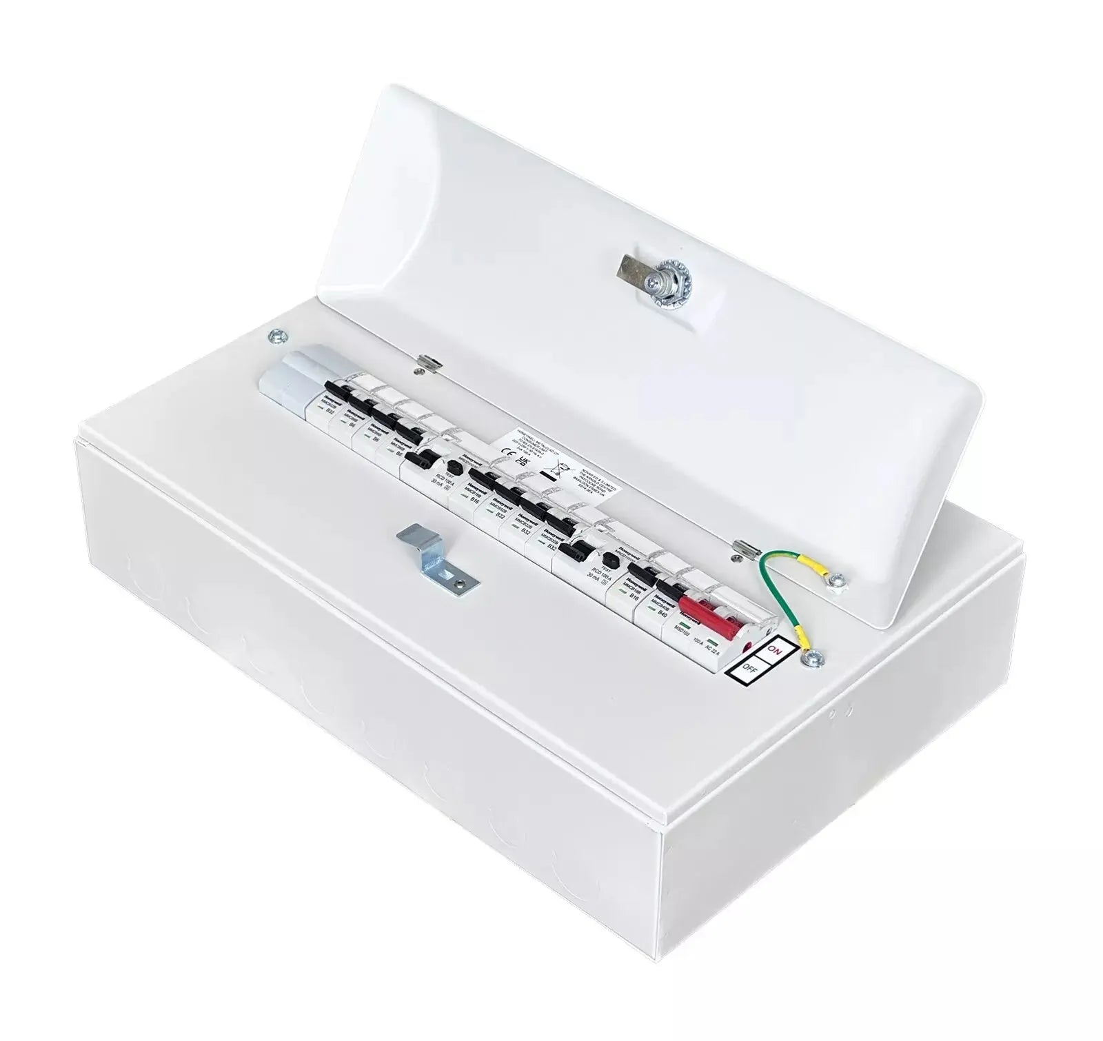 MK Honeywell 16 Way Populated Dual RCD Consumer Unit with 100 Amp Main Switch Fully Loaded - M16WSD2100RCD10MCB Honeywell