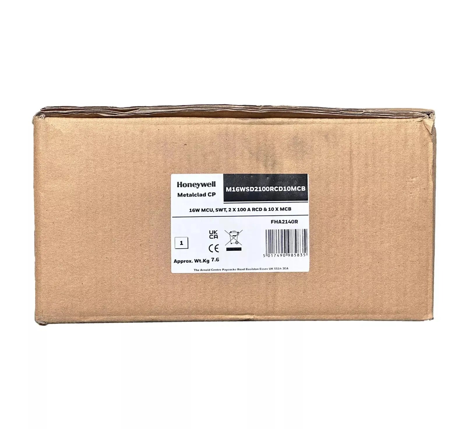 MK Honeywell 16 Way Populated Dual RCD Consumer Unit with 100 Amp Main Switch Fully Loaded - M16WSD2100RCD10MCB Honeywell
