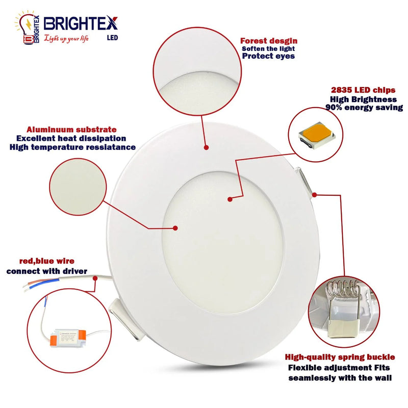 Brightex Led Panel Light 5w, recessed & cool white