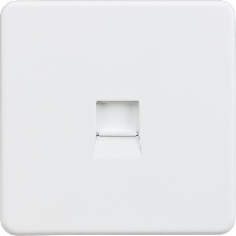 ML Knightsbridge Screwless Telephone Extension Socket - Matt White