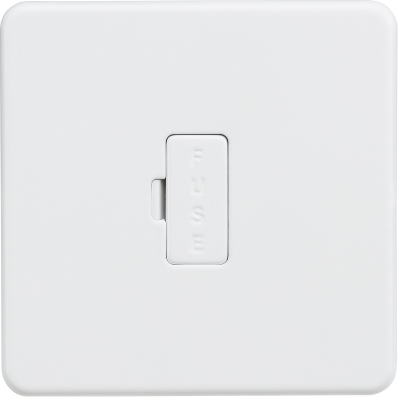 ML Knightsbridge Screwless 13A Fused Spur Unit - Matt White