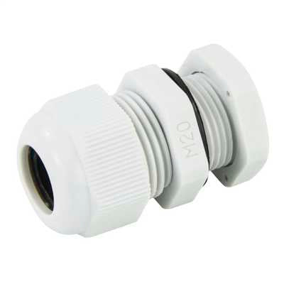 UniCrimp 20mm PVC Compression Stuffing Gland White/Black