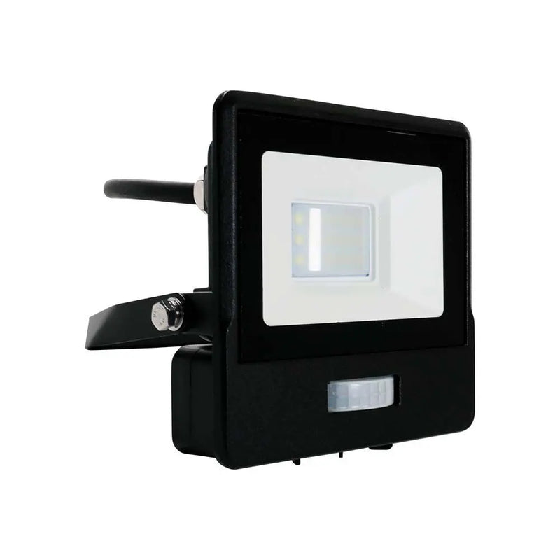 V-Tac 10W Daylight Samsung Chip LED Floodlight PIR 6500K- Black