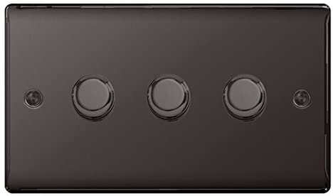 BG Nexus Metal 3 Gang Dimmer Switch in Black Nickel - NBN83-01