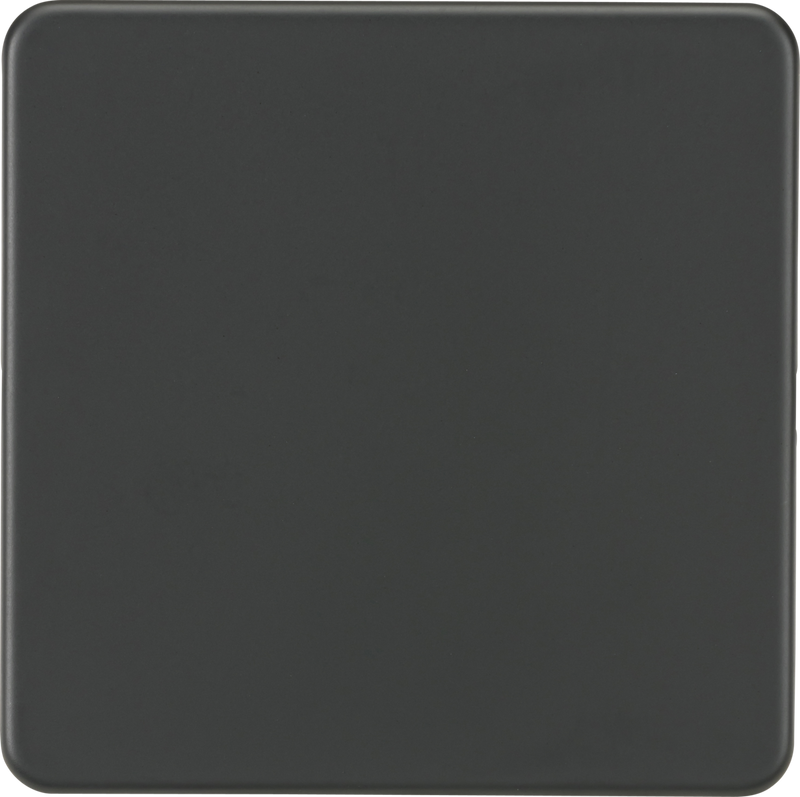 ML Knightsbridge Screwless 1 Gang Blanking Plate - Anthracite