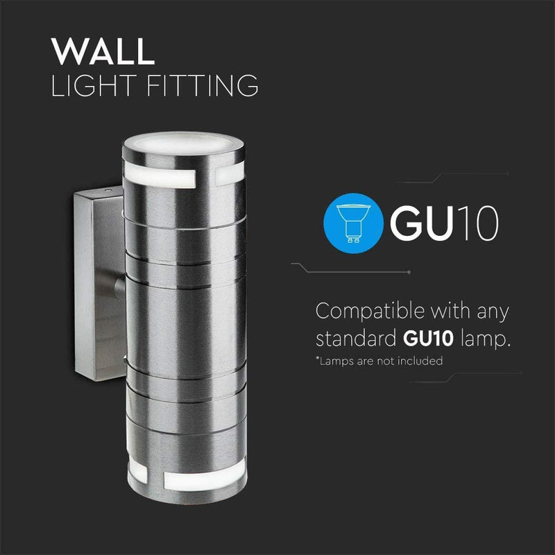 V-TAC Up Down Wall Light in Stainless Steel