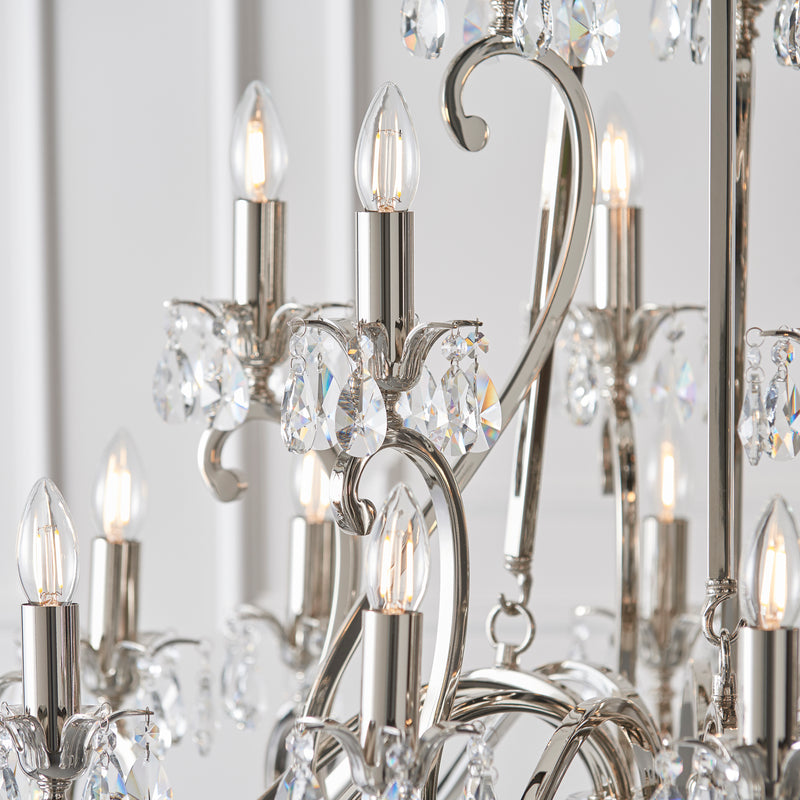 Oksana Nickel 21 Light Pendant Chandelier